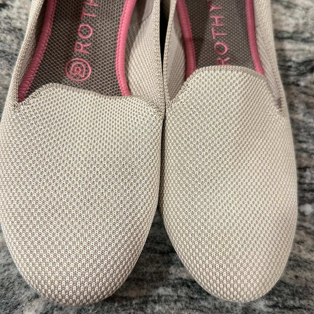 Rothy's - The Loafer - Linen Double Stitch (tan) Size 9